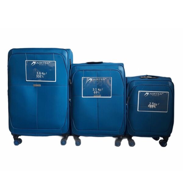 

Комплект чемоданов Airtex 826 (L+M+S) синий