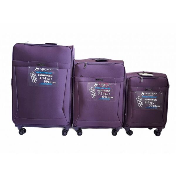 

Комплект чемоданов Airtex 830 (L+M+S) фиолетовый