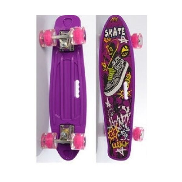 

Скейт с ручкой "Penny Board" Светящиеся колеса