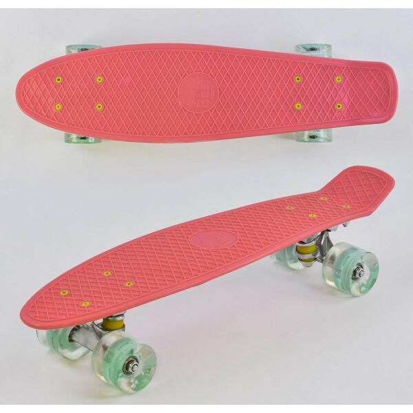 

Скейт пенни борд Best Board 0440 колёса PU светятся 22 дюйма Коралловый