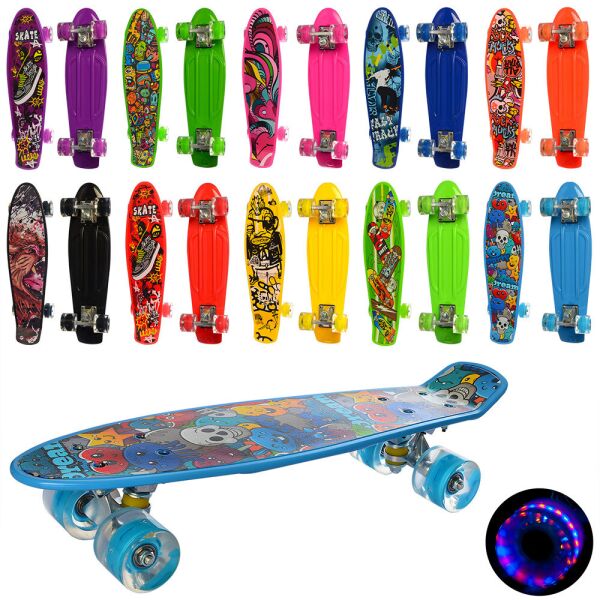 

Скейт пенниборд "Penny Board" Светящиеся колеса