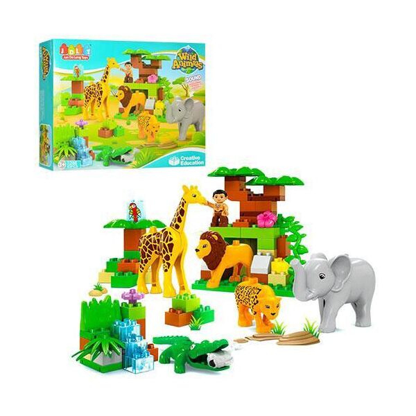 

Конструктор JDLT 5286 (аналог Lego Duplo) "Зоопарк Wild Animals" 83 детали