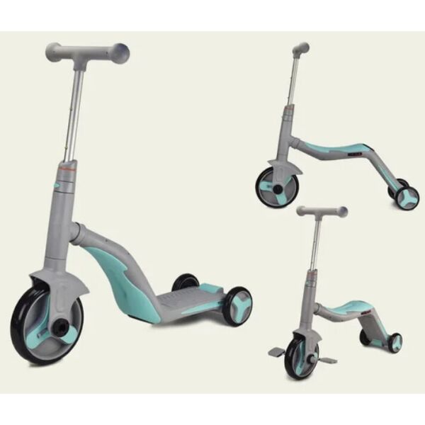 

Самокат-велобег-велосипед Best Scooter 3в1 серо-голубой