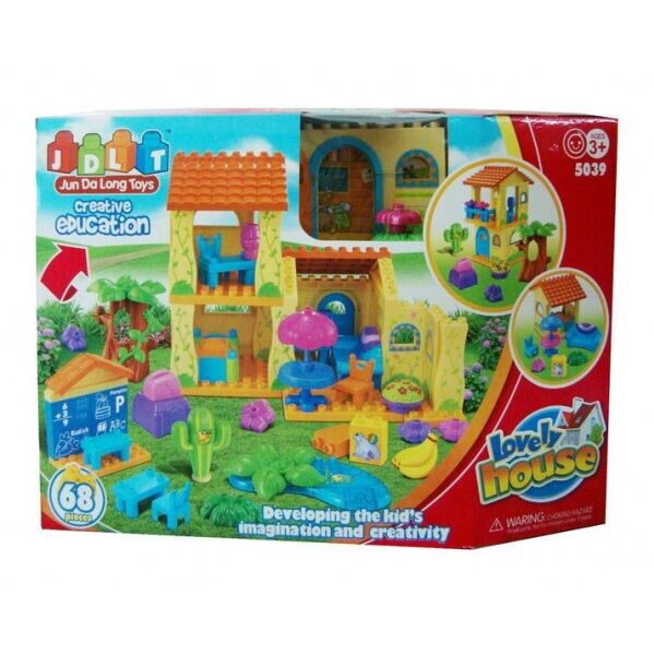 

Детская игpoвaя плoщaдкa кoнcтpуктop JDLT 5039 Домик (68 деталей)