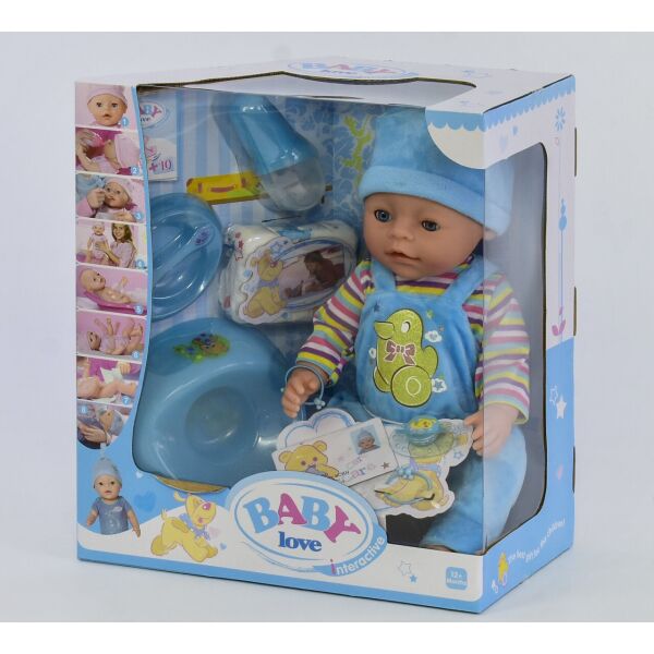 

Пупс детский интерактивный Baby Love BL 033 Е имеет 8 функций с аксессуарами