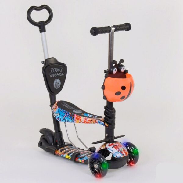 

Самокат трехколесный детский 5В1 с родительской ручкой BEST SCOOTER