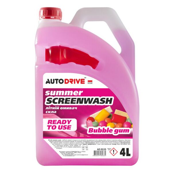 

Склоомивач літній Auto Drive Bubble Gum 4L