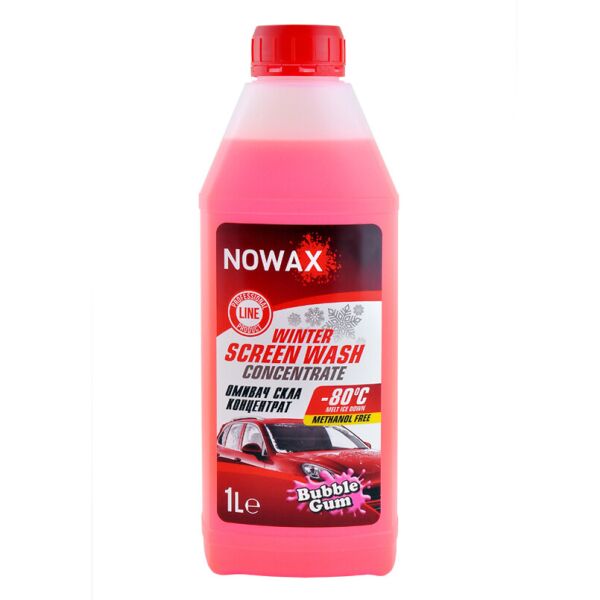 

Зимовий омивач скла концентрат Бабл Гам NOWAX Winter Screen Wash concentrate -80°C 1L Bubble Gum