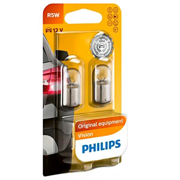 

Лампы накаливания Philips Vision R5W 12V 5W BA15s 12821B2