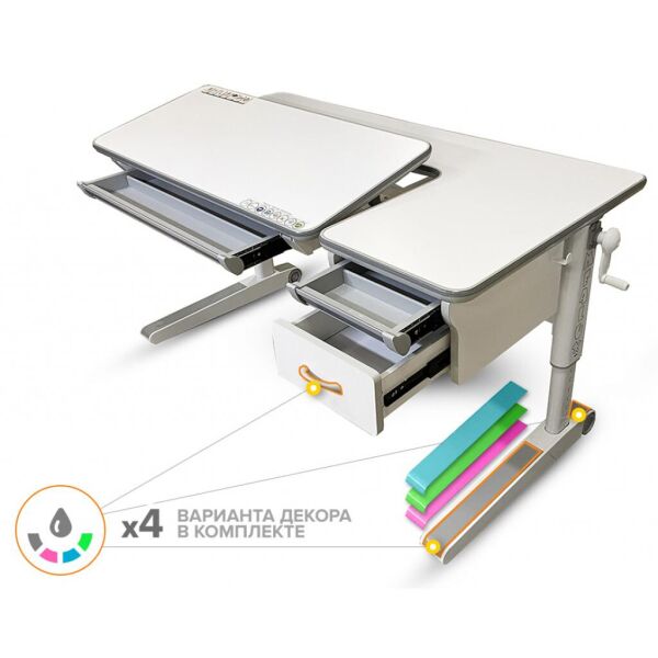 

Парта Mealux Sherwood XL Multicolor (BD-860 W/MC с ящиком)