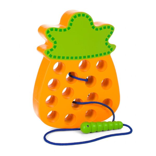 

Деревянная игрушка METR+ Шнуровка Ананас MD 1228-2
