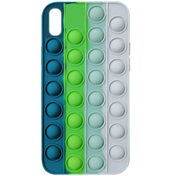 

Чехол-антистресс Epik Pop it Bubble для Apple iPhone XS Max Силиконовый Cosmos blue / White