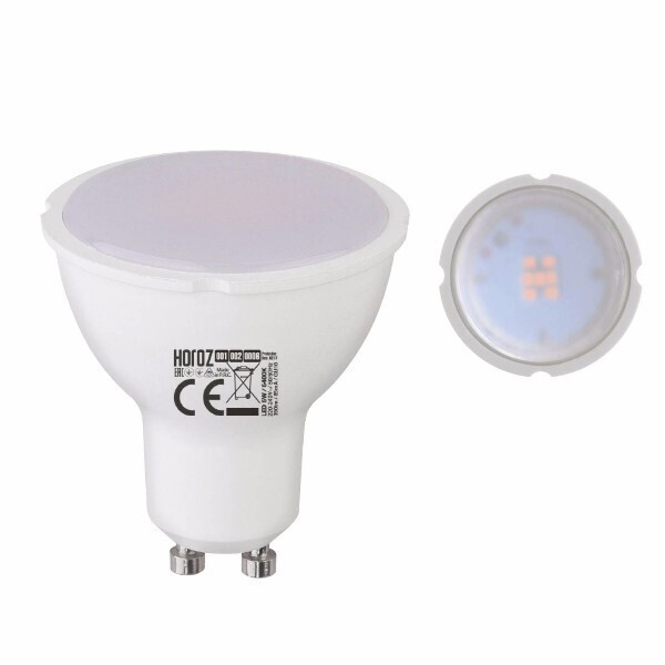

Декоративная LED лампа HOROZ PLUS GU10, 6W, 390Lm, 6400K