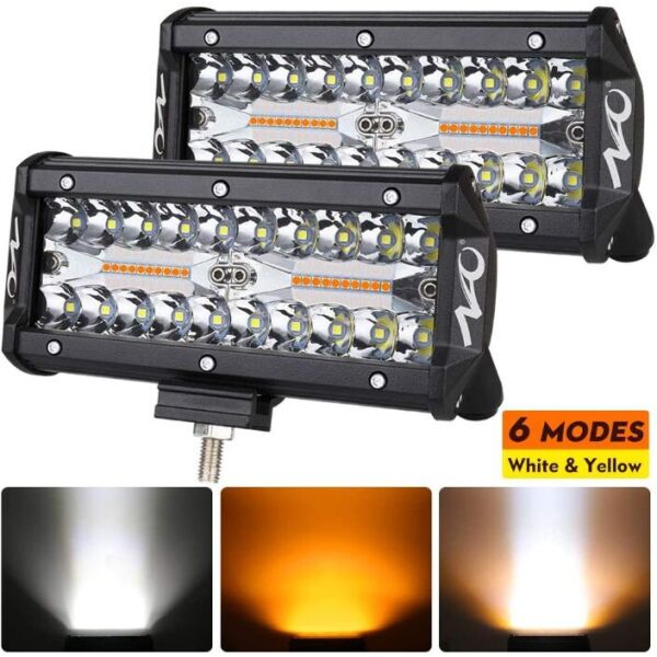 

Противотуманные фары для авто NaoEvo Triple Strobe 7 ", 120W, LED, 6000K, 3000K, Strobe