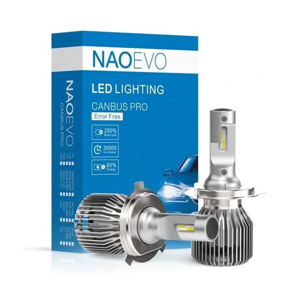 

LED лампа в головной свет с обманками NaoEvo Canbus pro-H4, 36W, 6000K