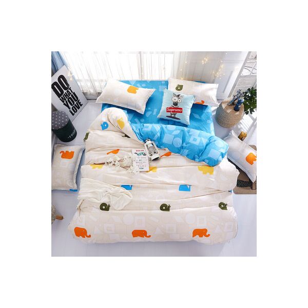 

Постельное белье двухспальное "HomyTex" Bright elephants