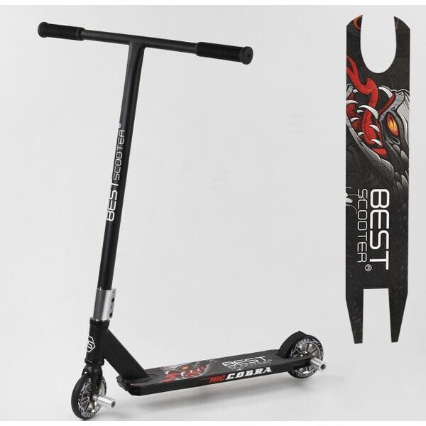 

Трюковый самокат Best Scooter Cobra Черно-серебристый (CB-00959)