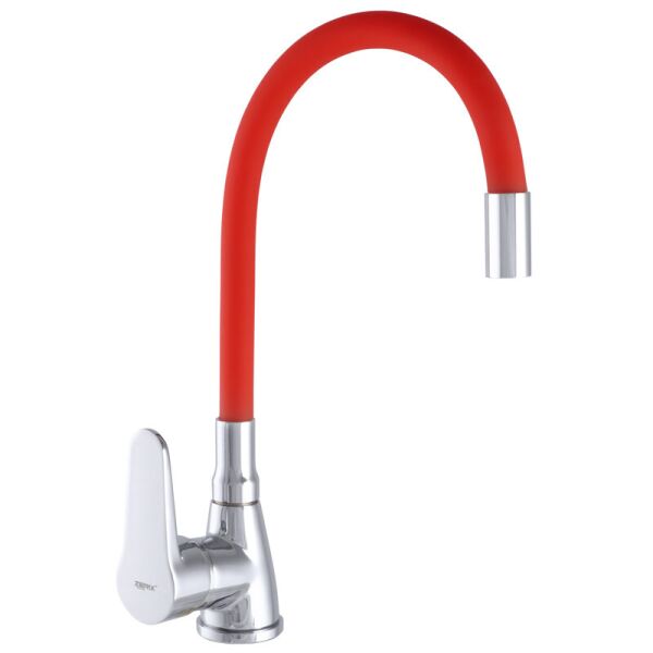 

Смеситель для кухни SOP7 146 с красным гибким изливом ZX2659 Zerix Красный (1264616783)