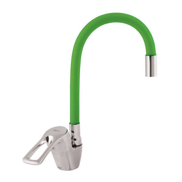 

Смеситель для кухни YUB 181 с зеленым гибким изливом ZX0437 Zerix Зеленый (1264626474)