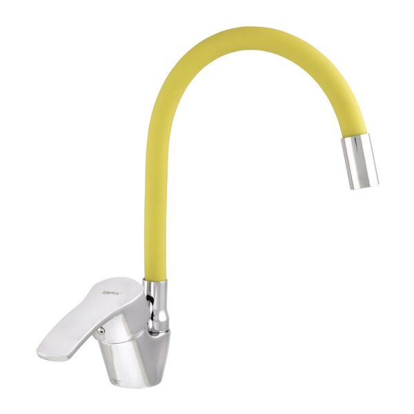 

Смеситель для кухни YUB 279 с желтым гибким изливом ZX0440 Zerix Желтый (1264626335)