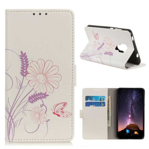 

Чехол Deexe Life Style Wallet для Motorola Moto G9 Play / Moto E7 Plus - Flower and Butterfly