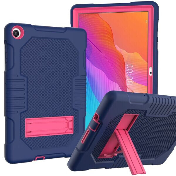 

Защитный чехол Deexe Color Kickstand для Huawei MatePad T10s / T10 - Dark Blue / Rose