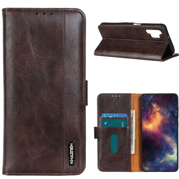 

Чехол KHAZNEH Leather Wallet для Samsung Galaxy A32 - Brown