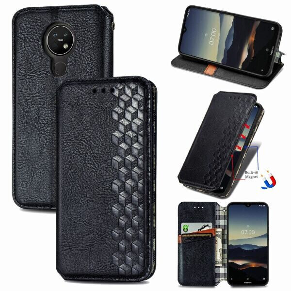 

Чехол Deexe Rhombus Wallet для Nokia 3.4 - Black