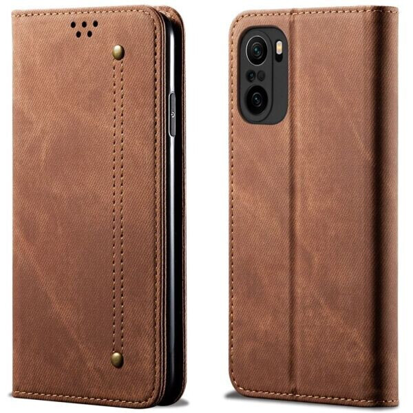 

Чехол-книжка UniCase Jeans Wallet для Xiaomi Poco F3 / Redmi K40 / Redmi K40 Pro / Mi 11i - Brown