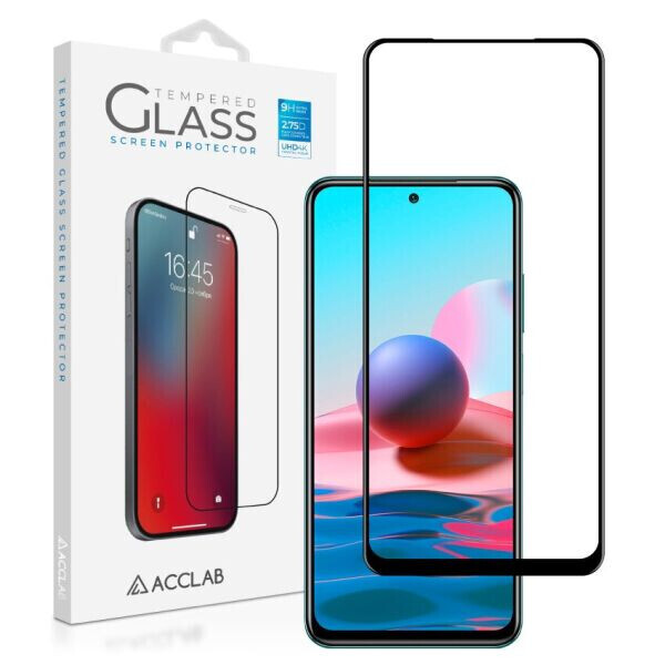 

Защитное стекло ACCLAB Full Glue для Xiaomi Redmi Note 10 / Note 10s - Black