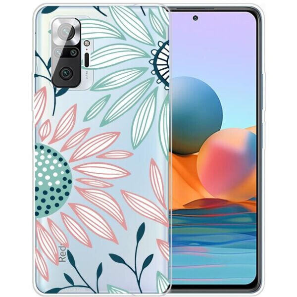 

Силиконовый (TPU) чехол Deexe Pretty Glossy для Xiaomi Redmi Note 10 Pro - Sunflower