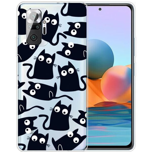 

Силиконовый (TPU) чехол Deexe Pretty Glossy для Xiaomi Redmi Note 10 Pro - Black Cat