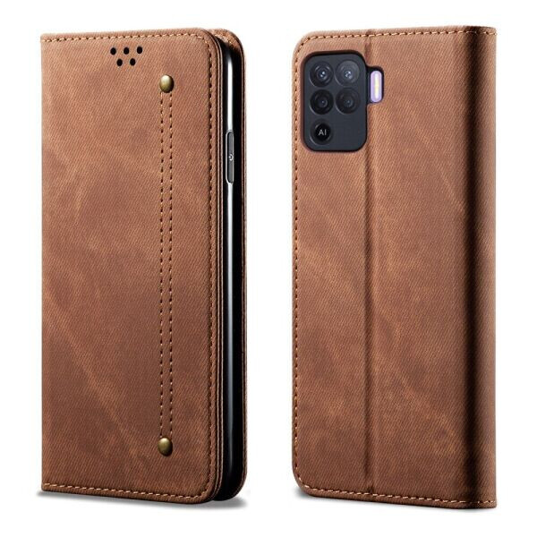 

Чехол-книжка UniCase Jeans Wallet для OPPO Reno 5 Lite - Brown