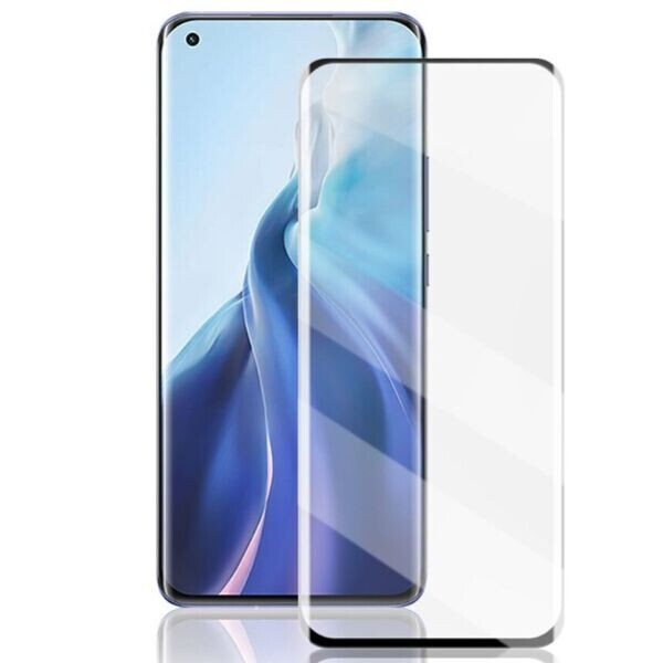 

Защитное стекло AMORUS 3D Curved Full Glue для Xiaomi Mi 11 - Black