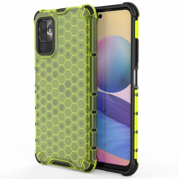 

Защитный чехол Deexe Honeycomb Series для Xiaomi Redmi Note 10 5G / Poco M3 Pro - Green