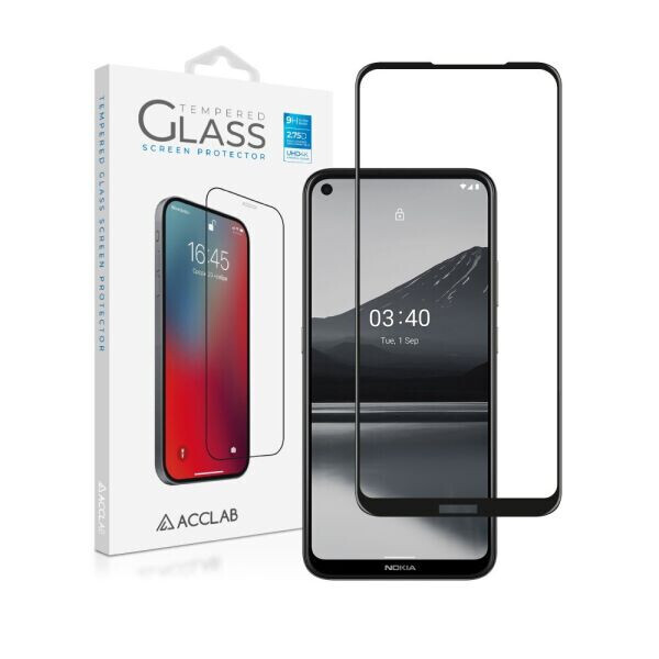

Защитное стекло ACCLAB Full Glue для Nokia 3.4 - Black