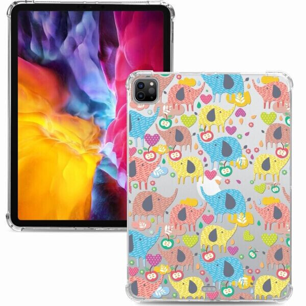 

Защитный чехол Deexe Color Cover для Apple iPad Pro 12.9 (2020) / iPad Pro 12.9 (2021) - Rainbow Elephant