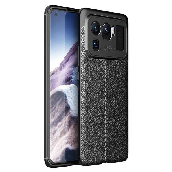 

Защитный чехол Deexe Leather Cover для Xiaomi Mi 11 Ultra - Black