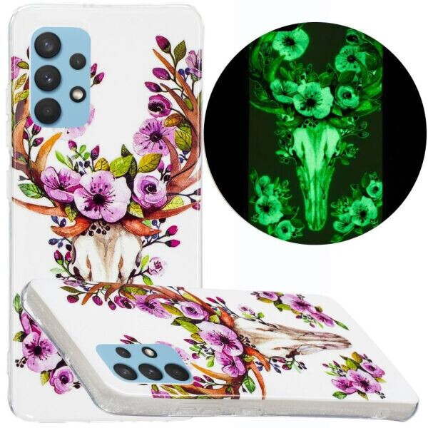 

Силиконовый (TPU) чехол Deexe LumiCase для Samsung Galaxy A32 (А325) - Flower