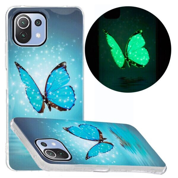 

Силиконовый (TPU) чехол Deexe LumiCase для Xiaomi Mi 11 Lite - Blue Butterfly