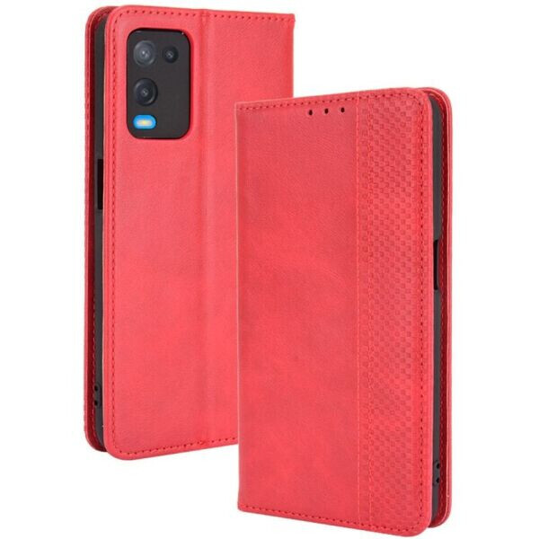 

Чехол Deexe Retro Style для OPPO A54 - Red
