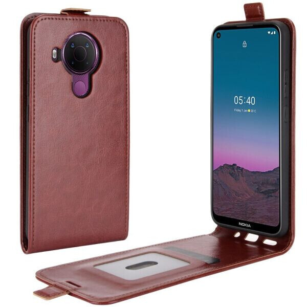 

Чехол Deexe Flip Case для Nokia 5.4 - Brown