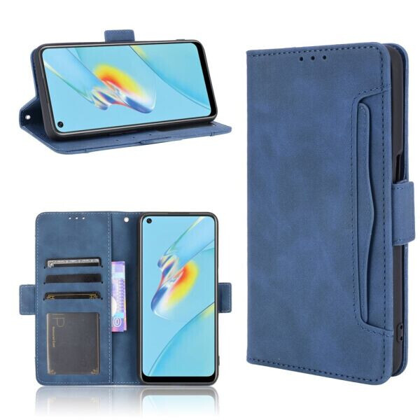 

Чехол Deexe Wallet Stand для OPPO A54 - Blue