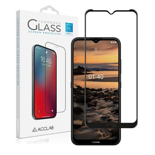 

Защитное стекло ACCLAB Full Glue для Nokia 1.4 - Black