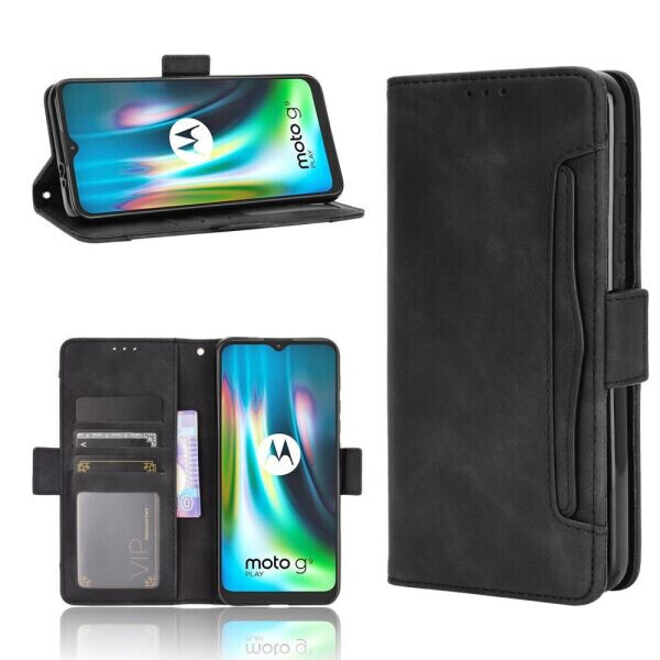 

Чехол Deexe Wallet Stand для Motorola Moto E7 Plus / Moto G9 Play - Black