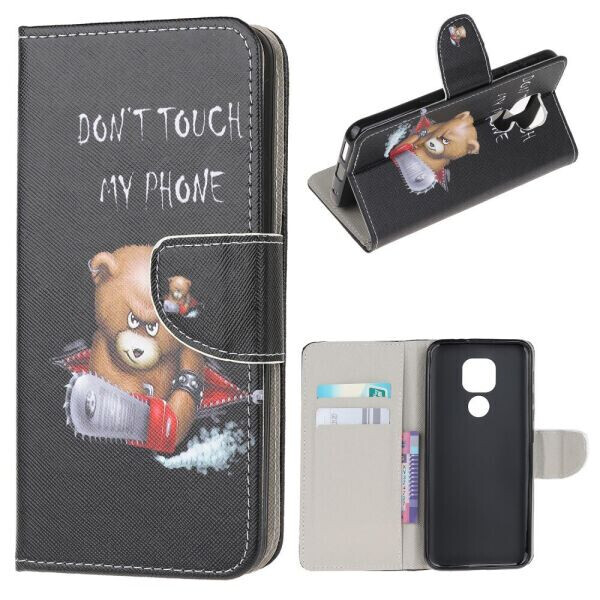 

Чехол-книжка Deexe Color Wallet для Motorola Moto E7 Plus / Moto G9 Play - Bear