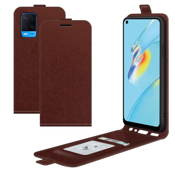 

Чехол Deexe Flip Case для OPPO A54 - Brown