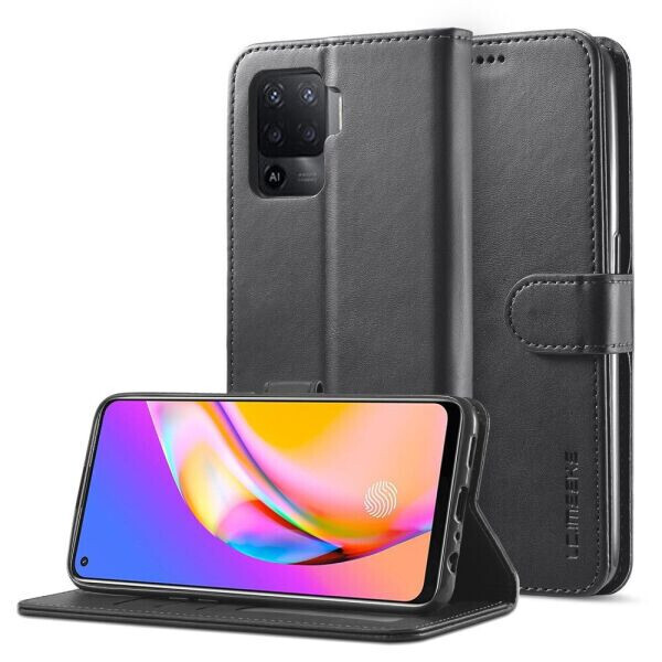 

Чехол LC.IMEEKE Wallet Case для OPPO Reno 5 Lite - Black