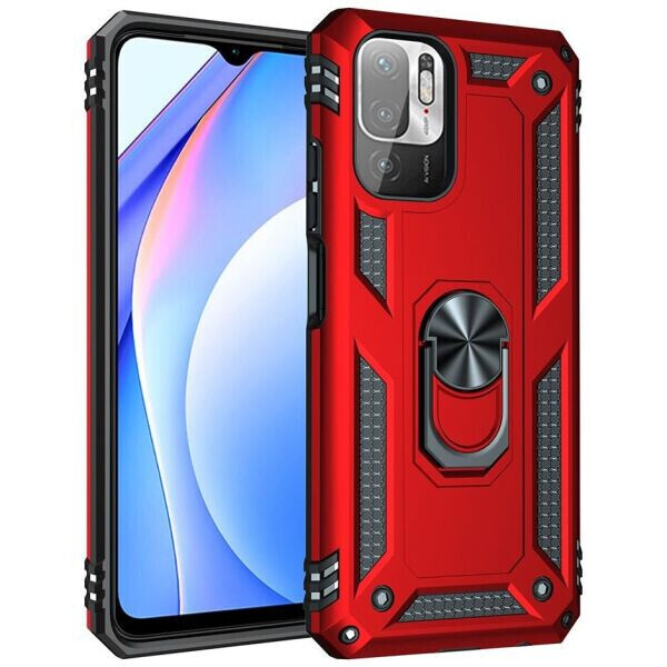 

Защитный чехол Deexe Armor Case для Xiaomi Redmi Note 10 5G / Poco M3 Pro - Red