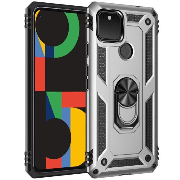 

Защитный чехол Deexe Armor Case для Google Pixel 4a 5G - Silver